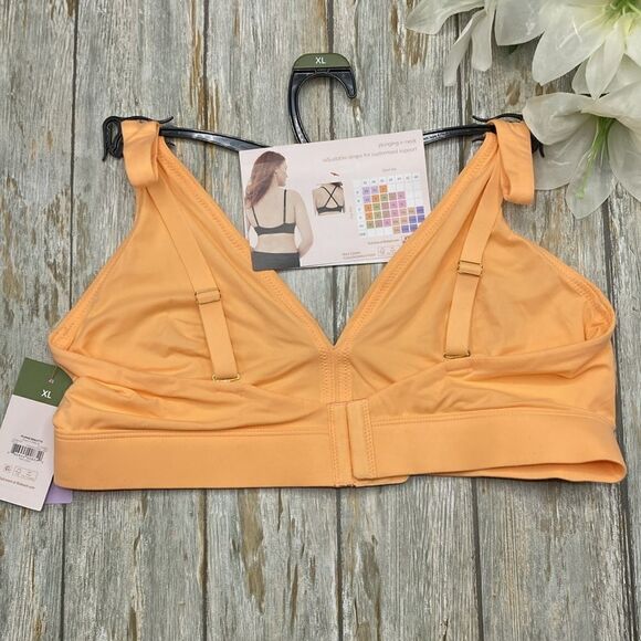 Women's Unlined Soft Comfy Brushed Plunge Bralette Size XL - Picture 2 of 7